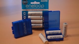 Обзор аккумуляторов Sanyo Eneloop AA и боксов Eneloop [upl. by Aiki411]