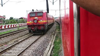 Gwalior Barauni Mail overtaking Krishak express at Domingarh [upl. by Adamek]