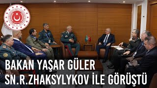 Bakan Güler Kazakistan Savunma Bakanı Korgeneral Ruslan Zhaksylykov ile Görüştü [upl. by Treve]