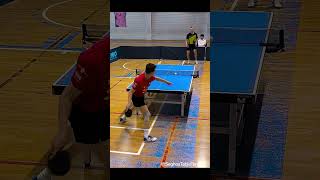 Good Point 👊 Topspin attack vs Backhand chop [upl. by Anchie]