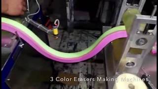 Automatic Three Color Rubber Eraser Making Machines [upl. by Havener]