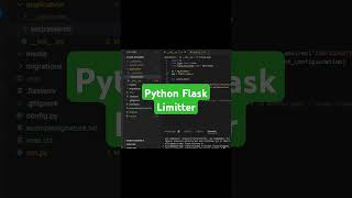 Python Flask Limitter python coding backenddeveloper flask [upl. by Feledy955]