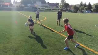 TOUCH RUGBY DRILLS Passing waves with progress to drop off roll ball and dummy half pass [upl. by Egief850]