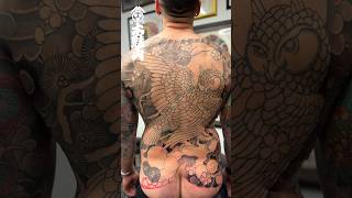 FUKURO Backpiece in progress by Fil Wood irezumi horimono wabori japanesetattoo tattoo [upl. by Cletis358]