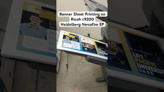 Banner Sheet Printing on Ricoh c9200Heidelberg Versafire EP [upl. by Reywas942]