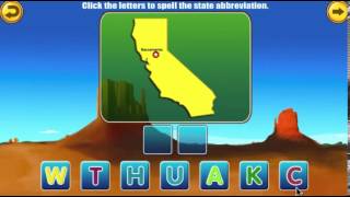 Amazing United States Educational Geography Learning Games for Kids Free [upl. by Ahsilav876]