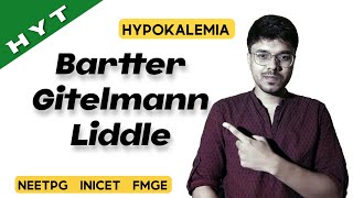 Bartter Gitelmann Liddles Syndrome  Hypokalemia  Medicine  HYT  NEETPG  INICET  FMGE [upl. by Anilecram]