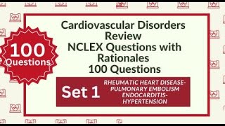 100 Cardiovascular Questions and Answers Cardiac System Nursing Exam Questions Test [upl. by Graaf]