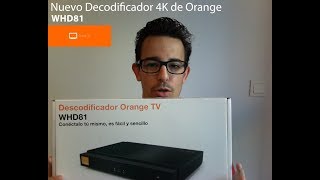 NUEVO DECODIFICADOR ORANGE 4K WHD81 [upl. by Shandy493]