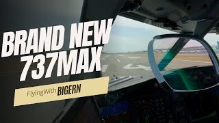 Takeoff in a Brand New 737 MAX  Boeing Delivery Flight [upl. by Feeley]