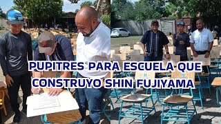 PUPITRES Y PIZARRAS PARA LA ESCUELA QUE CONSTRUYO SHIN FUJIYAMA EN EL PROGRESO YORO [upl. by Dieter]