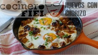 HUEVOS CON CHORIZO RECETA [upl. by Zak]