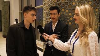 Daniil Dubov and Nodirbek Abdusattorov chat with Charlize van Zyl  FIDE World Rapid Championship [upl. by Chariot]