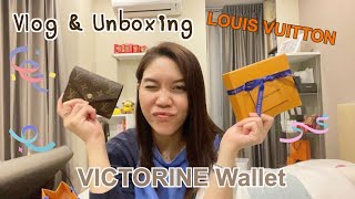 Vlog amp Unboxing Louis Vuitton VICTORINE wallet กระเป๋าสตางค์ใบสั้นน่าใช้คุ้มค่าจริงมั๊ย 😍 [upl. by Nunes]