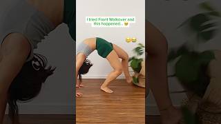 Front Walkover went terribly wrong 🥹😭 frontwalkover gymnast training [upl. by Eugenie]