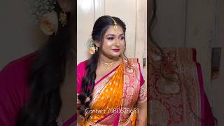 Engagement bride k tar pochondo moto sajate parlam😇🥹 vlog makeup bengali shorts makeuplook [upl. by Hairabez303]