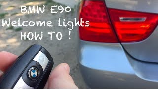 BMW e90 Welcome lights activation EXPLAINED [upl. by Atiuqihs]