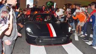 CHARLES LECLERC Causes CHAOS in Monaco before the Monaco F1 Grand Prix with his Ferrari Daytona SP3 [upl. by Yznil]