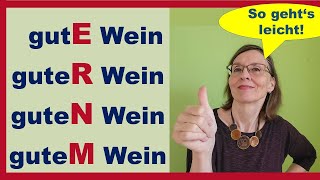 So findet ihr schnell die richtige Endung für das Adjektiv Deutsch B2 [upl. by Leslie]