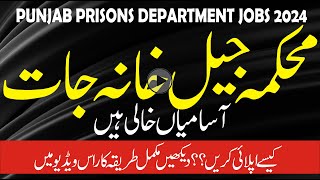 Punjab Prisons Department Careers 2024 Application Process Requirements amp Deadlines l Recruitment [upl. by Suixela103]