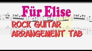 【TAB】Für Elise Rock Guitar Sheet Music [upl. by Nepsa853]