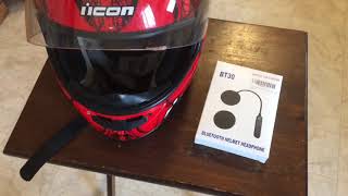 Bluetooth Helmet Speakers Review [upl. by Ulises]