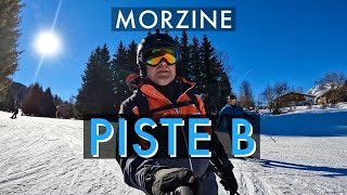 Ski France  Morzine  Piste B Blue Portes Du Soleil [upl. by Ardnoel697]