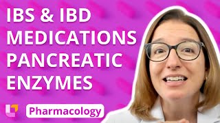 IBS amp IBD Medications Pancreatic Enzymes  Pharmacology  GI System  LevelUpRN [upl. by Meneau]