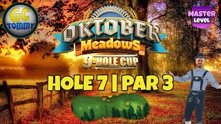 Master QRFR Hole 7  Par 3 HIO  Oktober Meadows 9hole cup Golf Clash Guide [upl. by Bradeord]