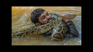 Anaconda Attack Fishing Boy In Water Ataque de anaconda fun made movie [upl. by Shishko]