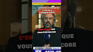 🚨AYMERIC CARON RECADRE UN JOURNALISTE DE bfmtv 🚨info cnews rmc israel palestine gaza rafah [upl. by Teodoro]