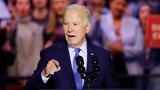 Joe Biden starts ‘making up words’ at Virginia rally [upl. by Anawt]