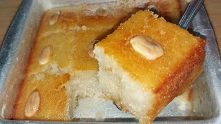 BasbousaRevani Recipe Most Popular Middle Eastern Dessert Recipe Basousa  Without egg [upl. by Kettie]