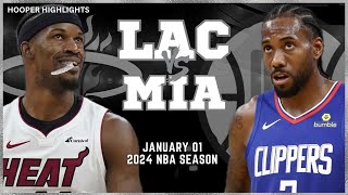 LA Clippers vs Miami Heat Full Game Highlights  Jan 1  2024 NBA Season [upl. by Eelrebma326]