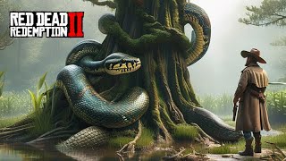 Encontro com a SERPENTE GIGANTE  Red Dead Redemption 2 [upl. by Lemmueu521]