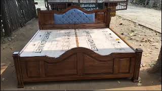 teak wood bed design  Sharda furniture mart bhoura madhya pradesh 8989507084 [upl. by Troxell481]