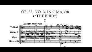 Haydn Quartet in C Op 33 No 3 quotThe Birdquot Score [upl. by Burdett]