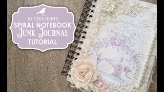 Part 1 Spiral Notebook Junk Journal Tutorial MPP [upl. by Greyson]