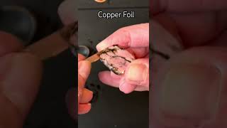 Applying Copper Foil For Soft Soldering softsoldering solderingironjewelry LauraBethLovejewelry [upl. by Eikram]