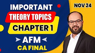 Important Theory Topics of Financial Policy and Corporate Strategy  CA Final AFM Nov 2024  ICAI [upl. by Akinet]