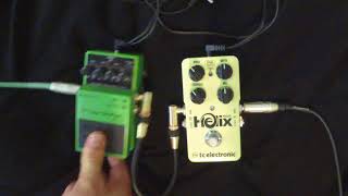 Tc Electronic Helix Phaser VS BOSS PH3 Phase Shifter Phaser Pedal Shootoutdemo [upl. by Enairb571]