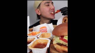 EATING FIERY WHOPPER CHEESEBURGERS amp FIERY FRIED CHICKEN SANDWICH amp FIERY MOZZ STICKS burgerking [upl. by Iormina566]