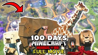 I Spent 100 DAYS Building a ZOO In Hardcore MINECRAFT  Full Movie [upl. by Nevak839]