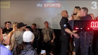 HEATED WORDS EXCHANGED TONY BELLEW amp BJ FLORES EXCHANGE WORDS DURING THE WEIGH IN  BELLEW v FLORES [upl. by Kenwee15]