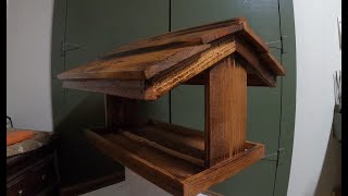 Building a rustic cedar bird feeder [upl. by Merralee]