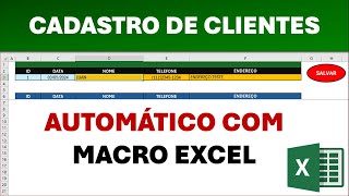 Cadastro de Clientes Simples e Automático no Excel  COM MACRO [upl. by Woodruff296]