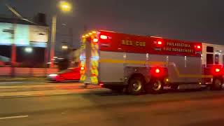 Philadelphia Rescue Squad on W Girard Ave at night [upl. by Ainadi]