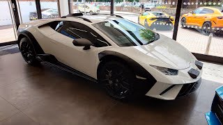 Lamborghini Huracán Sterrato  Bianco Monocerus Pearl White  4K [upl. by Cybill]