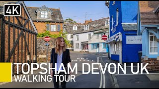 Topsham Devon England  4K Virtual Walking tour with captions [upl. by Bickart]