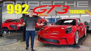 2023 Porsche 992 GT3 TOURING  Full PPF Spectra Photosync IRD Tint Coating [upl. by Sinnylg]